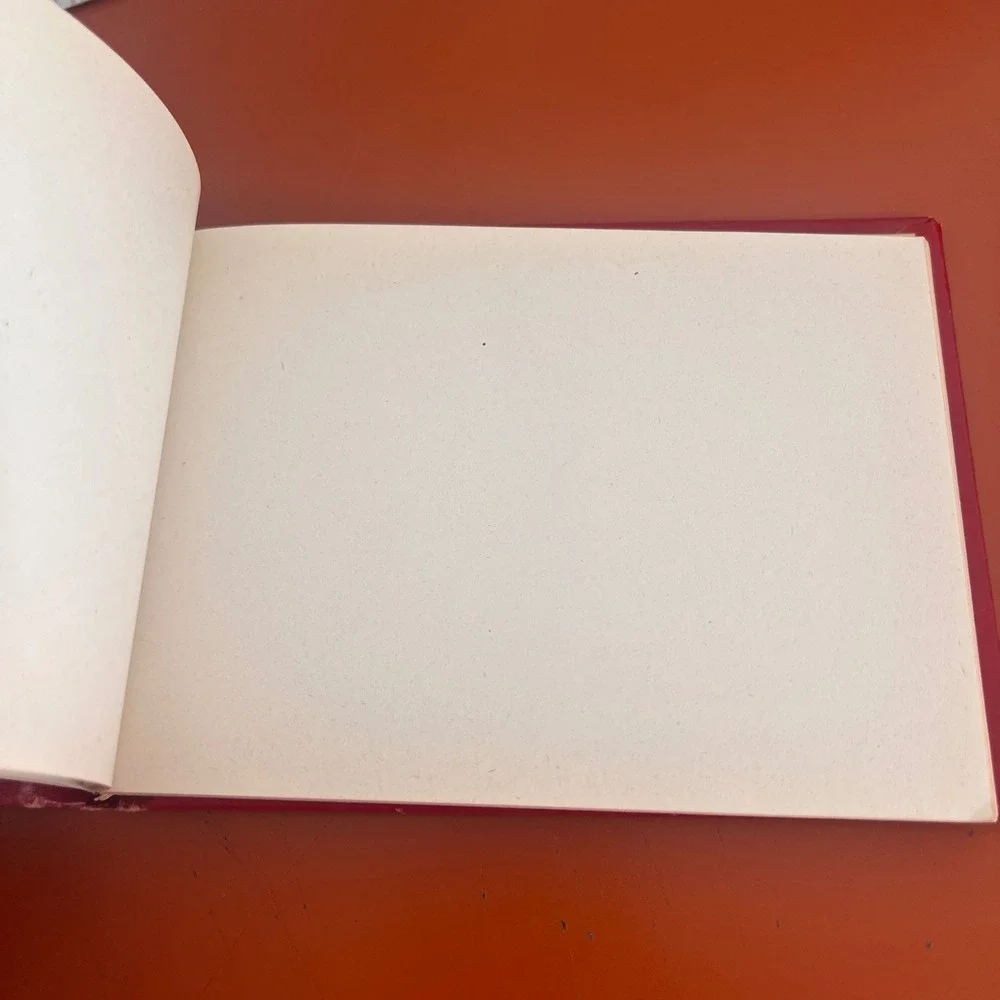Vintage Red Autograph Book Schoolday Memories Unused Mid Century School Keepsake